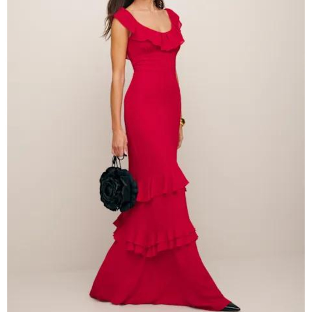 Reformation Tripoli Dress - Cherry Red